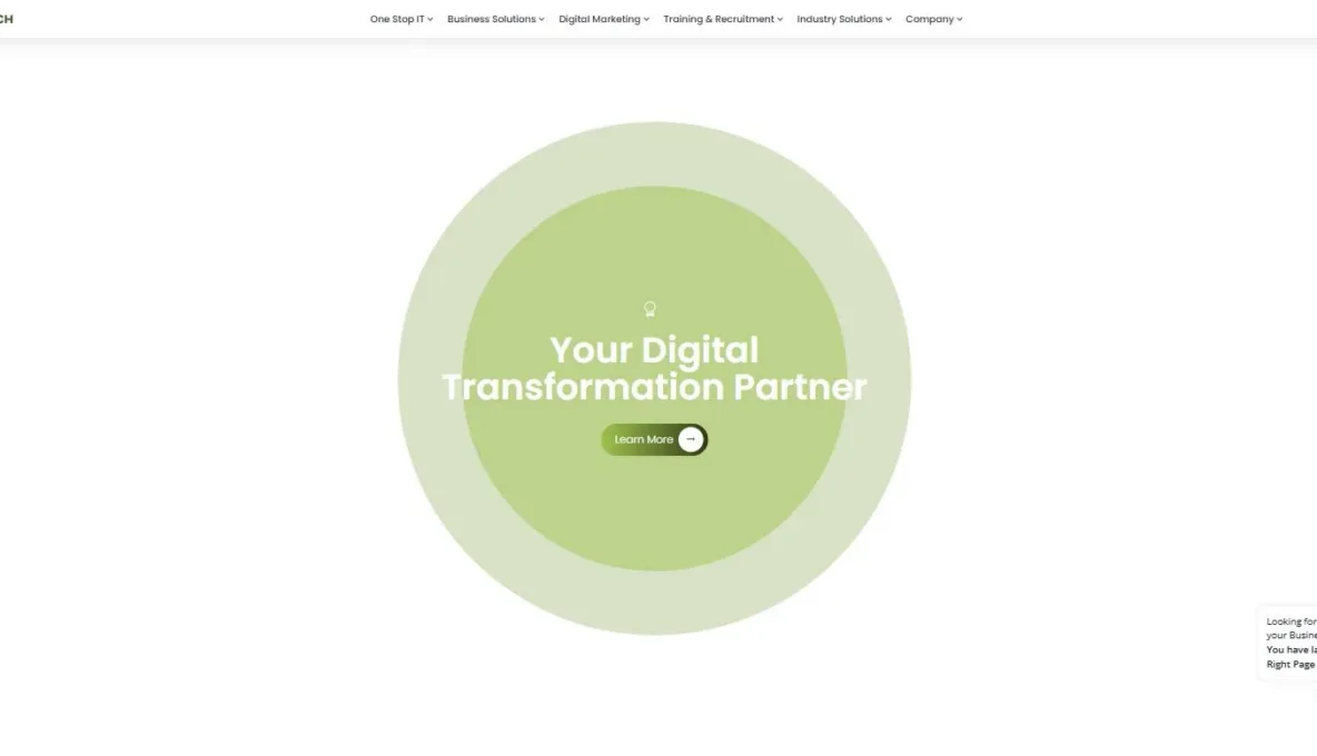 Screenshot of the Entra TECH website, designed and built by Synex Studio